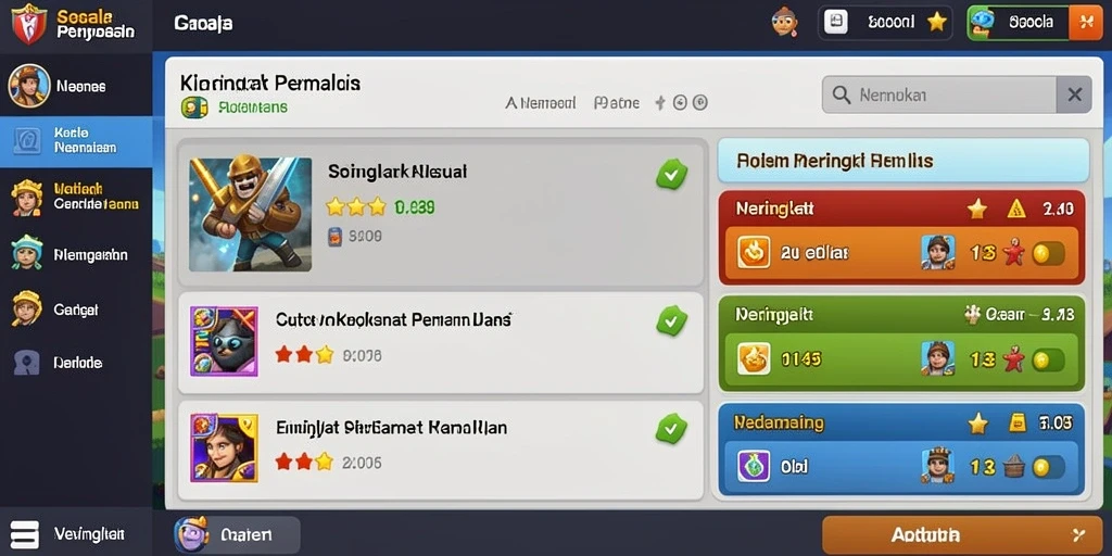 Tampilan karakter yang dapat disesuaikan dengan berbagai aksesoris.