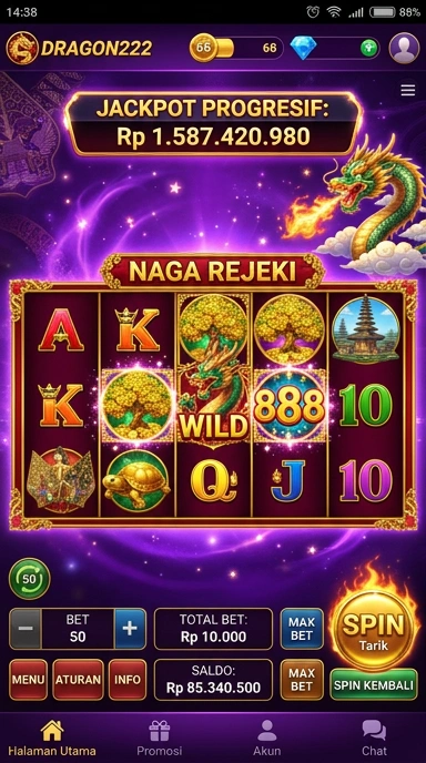 Cuplikan layar menu unduhan dragon222 untuk perangkat Android